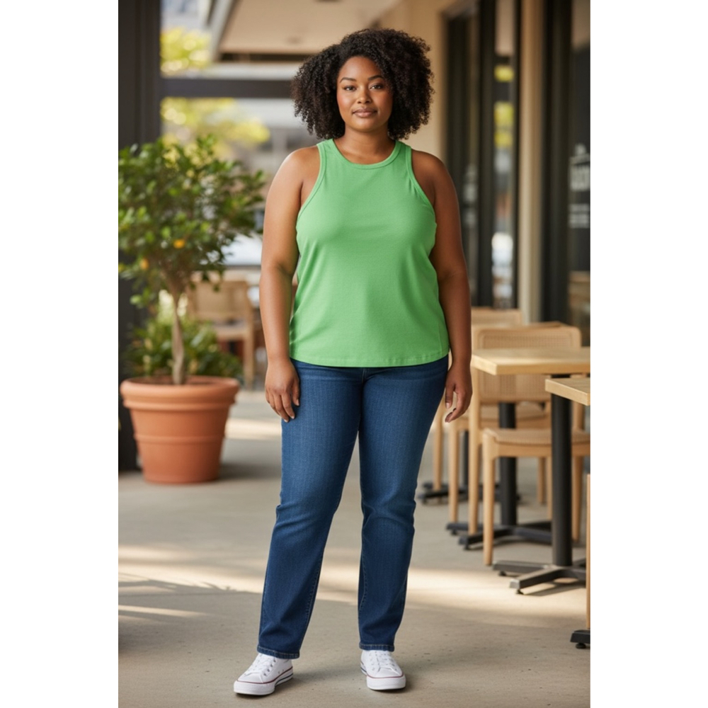 NWT Women's Scoop Green Cutaway Sweater Tank Top Plus Size XXL